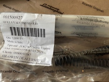 001500927 Pressure relief valve spring